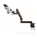 Support flexible avec clip de bureau microscope stéréo binoculaire